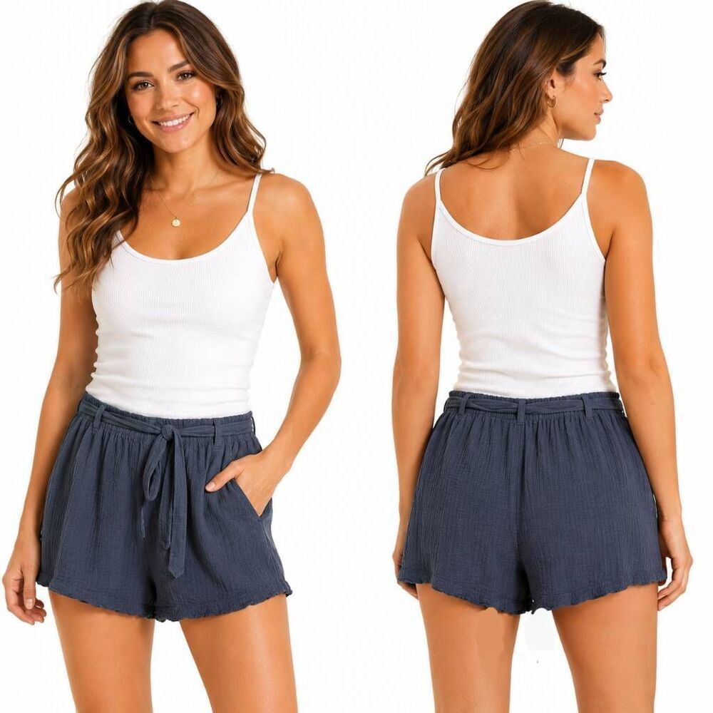 Maurices Navy Blue Waist Shorts Womens M